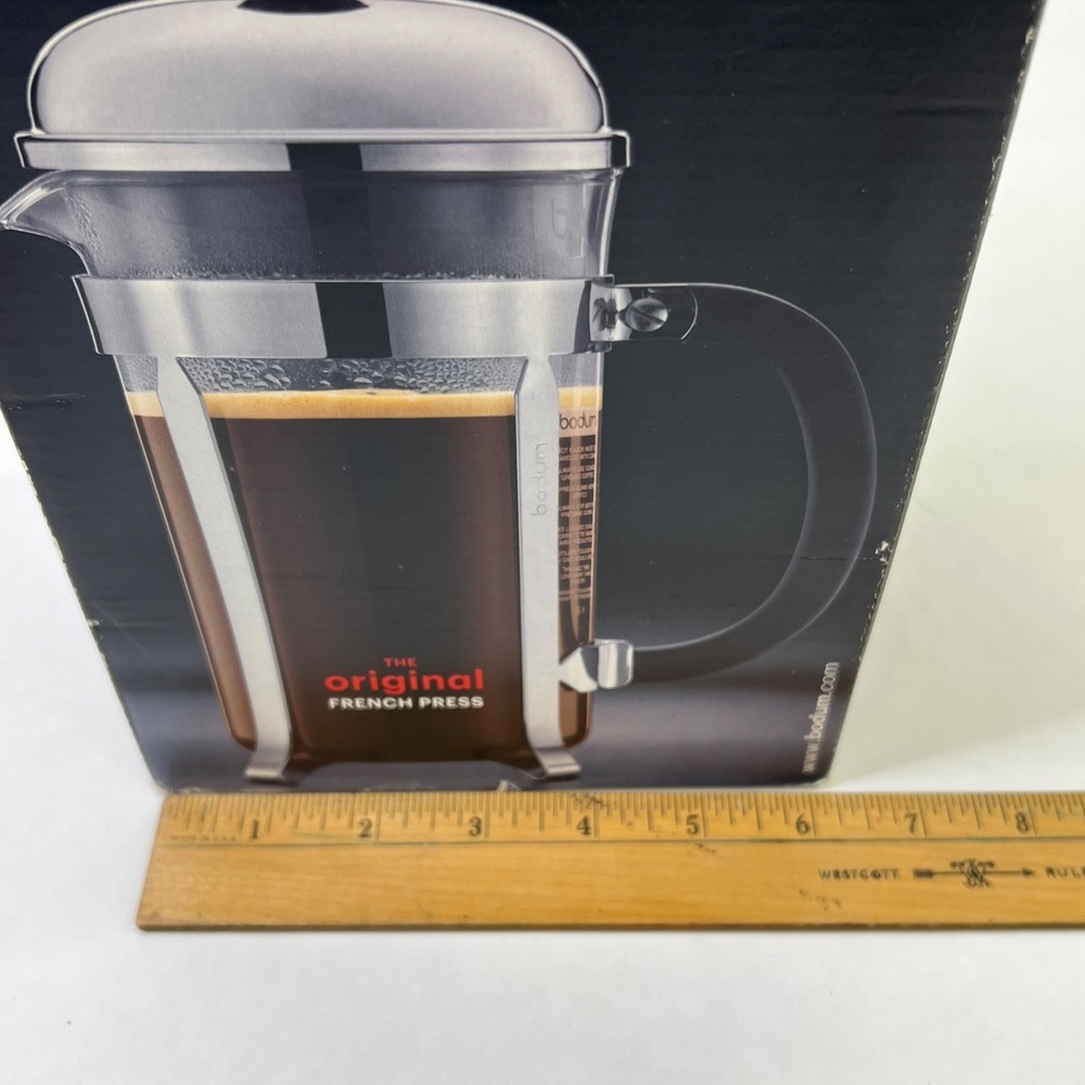 Bodum Chambord French Press Coffee Maker 8 Cup 1L 34 oz Stainless Steel - Picture 11 of 13